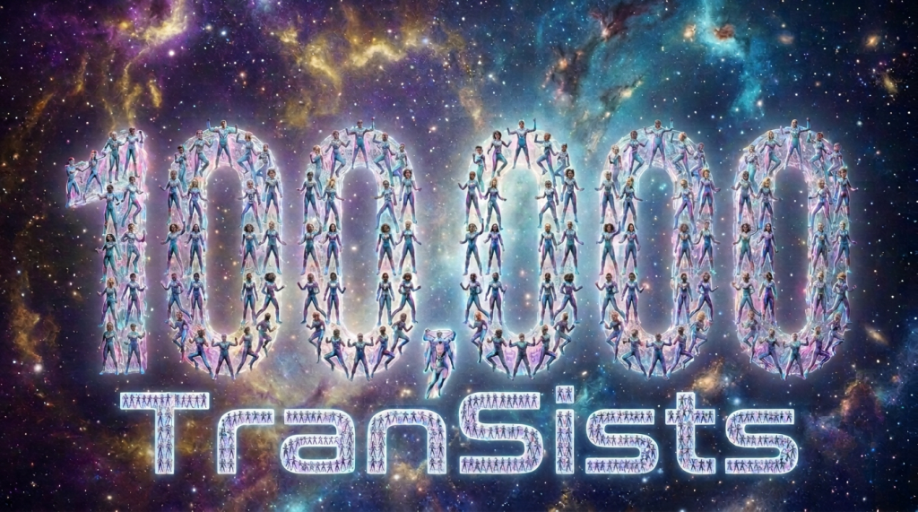 100,000 and TranSists cosmic figure mosaic