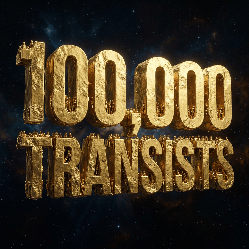 Gold text reading “100,000 INSTAGRAM FOLLOWERS” against a starry background